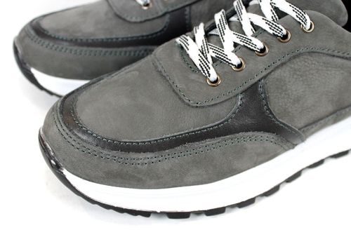 мъжки сникърси естествена кожа сиво