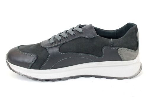 Reno Craft – мъжки спортно-ежедневни обувки от естествена кожа и набук в черно