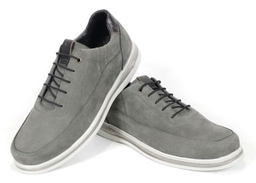 Diego Navarro – мъжки обувки спортен стил от естествен набук в сиво