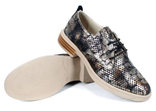 обувки кроко принт златист оттенък