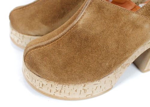 сабо на платформа дамски велур