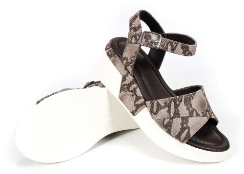 сандали платформа дамски змийски принт