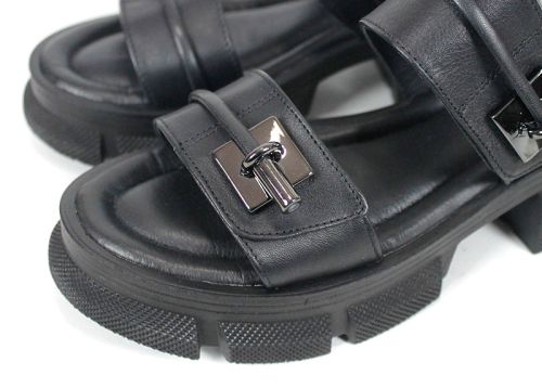 сандали масивно ходило черно