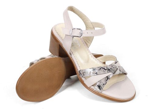 елегантни дамски сандали естествена кожа