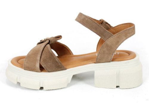 дамски летни сандали естествен велур