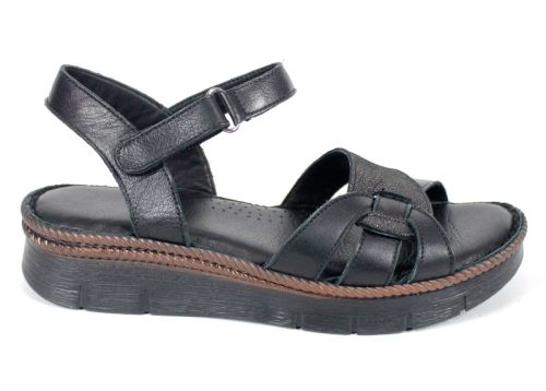 Черни ежедневни сандали Talina Sora от естествена кожа с комфортна подметка
