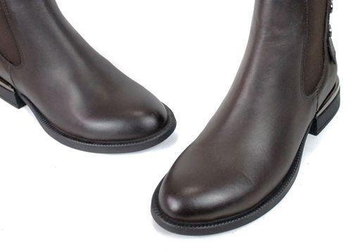 Chiara Moretti – Women's Brown Chelsea Boots in Genuine Leather