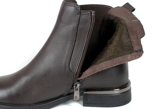 Chiara Moretti – Women's Brown Chelsea Boots in Genuine Leather