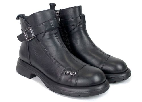 Noir Stella Women's Genuine Leather Winter Ankle Boots