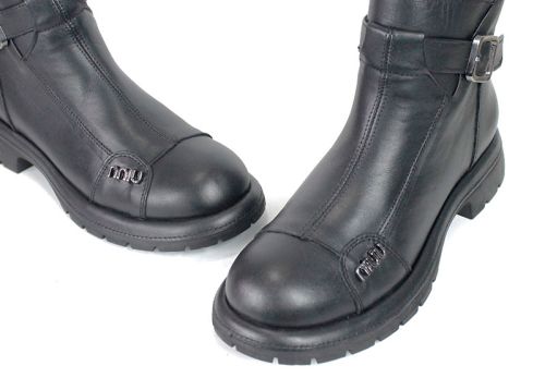 Noir Stella Women's Genuine Leather Winter Ankle Boots