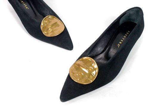 Women's Elegant Black Suede Shoes – Carlotta Ricci