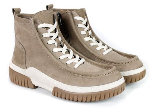 Nero Vance – Women's Mink Nubuck Ankle Boots with Laces