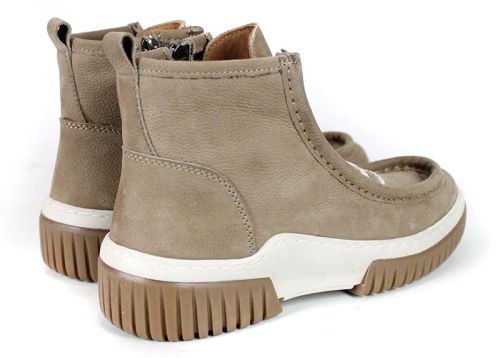 Nero Vance – Women's Mink Nubuck Ankle Boots with Laces