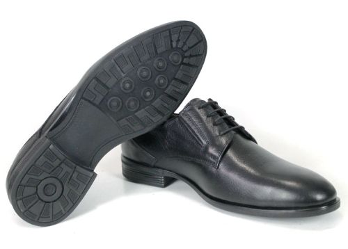 Black men's formal genuine leather shoes by PESHTERA™