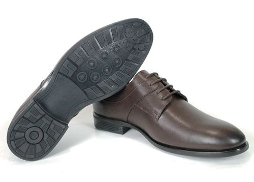 Dark brown men's formal genuine leather shoes Adriano Morelli