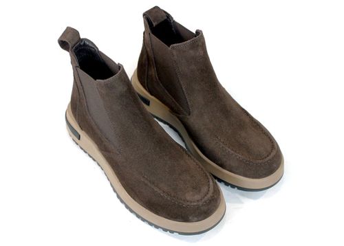 Elena Vieri Women's Chelsea Boots – Dark Brown Genuine Suede