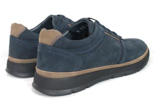 Nico Bellandi – Men's Casual Shoes in Dark Blue Genuine Nubuck