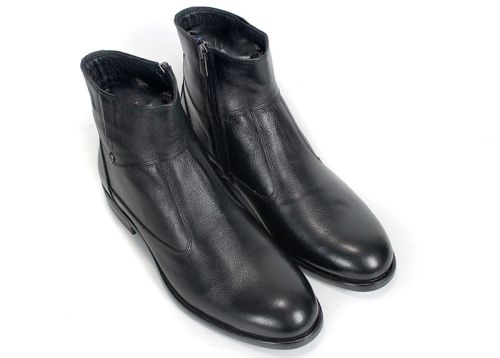 Matteo Bellori – Men's Formal Ankle Boots in Black Genuine Leather