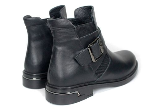 Elena Vercelli – Women's Chelsea Ankle Boots in Genuine Black Leather