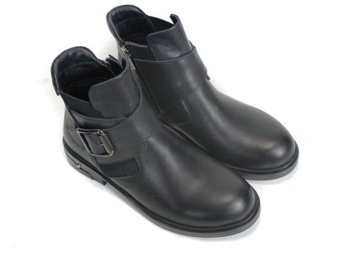 Elena Vercelli – Women's Chelsea Ankle Boots in Genuine Black Leather